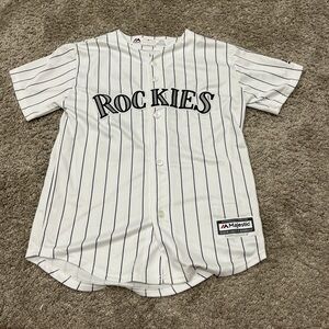 Majestic Kids Rockies Pinstripe Jersey